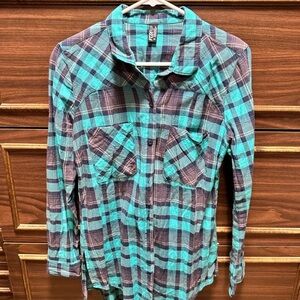 Fox racing plaid flannel size M
